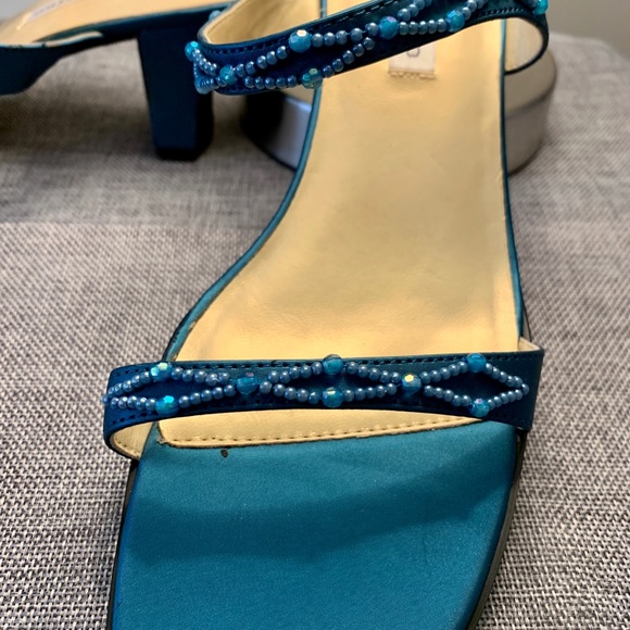 Ann Marino Turquoise Heels size 8.5 NWOT - Picture 2 of 3